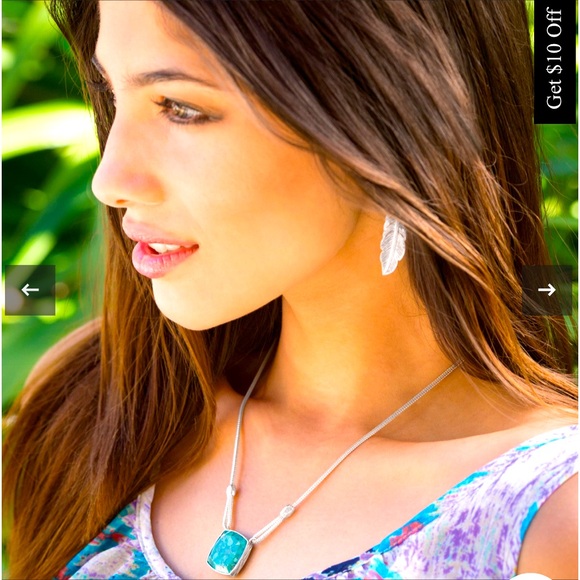 Silpada Etched Feather Drop Earrings New southwestern style sterling silver - Picture 6 of 8